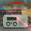 Pikkukuva 4 / 4: kpl Kannettava hätäradio, FM, AM hätäradio aurinkolatauksella käsikammella dynamoradioilla taskulampulla LED-lukuvalolla 2000mAh varavirtalähde S