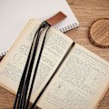 Miniatyrbillede 3 af 4: 3 Stykker Bibel Bånd Bogmærke Bånd Markører Kunstlæder Bogmærke med Farverige Bånd til Bøger Sort Bånd