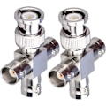 Miniatyrbillede 1 af 5: 2 stk. BNC han til 3 hun T-type RF koaksiale stik 4 W