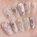 Miniatyrbilde 5 av 5: Valentines 5D Preget Neglekunst Klistremerker Romantisk Rose Gull Negledekaler Selvklebende Bronse Sløyfe Hjerte Negleklistremerker Valentine's Rosa Negledesign St