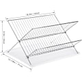 Miniatyrbilde 2 av 5: Foldbar Oppvaskstativ med Dryppbrett, Rustfritt Stål 2-trinns Oppvaskstativ, Sammenleggbar Oppvaskstativ, Foldbar Di