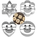 Miniatyrbillede 1 af 5: 4 stk. kageform i rustfrit stål, smiley-kageform, metal kageform til fo