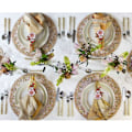 Miniatyrbillede 3 af 5: Sæt med 6 Julemandsservietringe, Servietspænder, Servietringholder til Jul, Thanksgiving, Middagsfestbord
