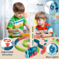 Miniatyrbilde 4 av 5: Domino elektrisk tog, 120 stykker barns elektrisk tog, automatisk domino legging tog med lys