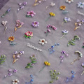 Miniatyrbild 3 av 4: 12cm Blomsternageldekaler för Nagelkonst - Blommor Nagelkonstdekaler Sommar Blommig Blad Växt 5D Präglade Nageldekaler Självhäftande Nageltillbehör Manikyr
