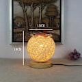 Miniatyrbillede 4 af 4: （Hvid rød）Hamp rattan kugle kreativ bordlampe Romantisk soveværelse