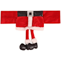 Miniatyrbild 2 av 3: 2 st julstolsryggar Santa Claus Elf Stolsöverdrag Julmiddagsdekorering för Hem Nyårsfesttillbehör