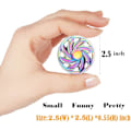 Miniatyrbillede 3 af 3: 2 stk. fidget spinner håndfingertip legetøj, flerfarvet rat regnbue rustfrit stål be