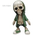 Miniatyrbillede 2 af 5: 2 Statuer Seje Skelet Figurer Harpiks Kunsthåndværk Statue Skull Sculp