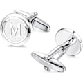 Miniatyrbillede 2 af 5: Initialer Guld Manschetknapper til Mænd Guld Manschetknapper Personlige Kobber Manschetknapper Bogstav Manschetknapper Gave til Brudgom Mand Fed
