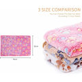 Miniatyrbillede 2 af 5: 76x52cm 3 stk. Blødt varmt kæledyr fleece tæppe seng måtte tæppe pude