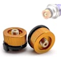 Miniatyrbilde 1 av 3: 2 stk Automatisk Avstengnings Gassbeholderadapter Camping Gasskomfyr Adapter Utendørs Gasskobling for Campingkomfyr (Oransje)
