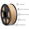 Miniatyrbillede 3 af 5: Filament 1,75 mm, ægte træfibre pænt viklet filament, 3D-printer træfilament, Dimensio Wood PLA