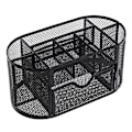 Pikkukuva 3 / 6: (1 musta, 1 vaaleanpunainen) 47*36*59CM Mesh-työpöydän järjestäjä, työpöydän tarvikkeet ja työtila O