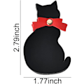 Pikkukuva 2 / 5: 4,5 x 6,9 cm söpö kissa nahkainen kirjanmerkki musta sivun kulman kirjanmerkki kissan kirjanmerkit lukemiseen naisille eläinten kirjanmerkit miehille
