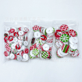 Miniatyrbilde 4 av 4: 100 stk 2-hulls Blanke Syknapper i Assorterte Farger & Mønstre for Håndverk DIY Julepynt (Blandet Farge, 15mm)