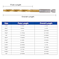 Miniatyrbillede 3 af 5: Titanium Twist Drill Bit Set - 13 dele HSS stål sekskantskaft