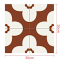 Pikkukuva 5 / 5: 5 kpl seinälaattatarroja kuori ja kiinnitä ruskea 30 X 30cm itseliimautuva