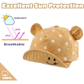 Miniatyrbild 3 av 5: Bomull Baby Cap för Flicka Pojke Barn Solhatt Justerbar Mössa Vår