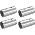 Miniatyrbilde 1 av 5: 4 stk. Rette Rørkoblinger, 2-veis Håndløperkobling i Rustfritt Stål, 60 mm Lengde, for 1\" (25 mm) Ytre Diameter Rør for Rekkverk