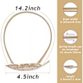 Miniatyrbild 4 av 5: 4-pack fjäderformade gardinupphängningar i aluminiumlegering med fjäderdesign för gardiner Gold