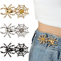 Miniatyrbilde 1 av 5: 3 Sett Erstatnings Spider Cobweb Jeansknapper For Løse Jeans, Gjenbrukbare Spider Web Bukser Midje Strammer Knappnåler Edderkoppdyr Ingen Sy Metallknapper For