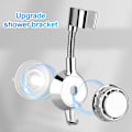 Miniatyrbillede 4 af 5: Brusehovedholder 360° Justerbar Bruseholder, Universal Sugekop Bruseholder Ingen Boring, A