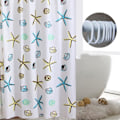 Miniatyrbillede 2 af 5: Mildew Resistant Shower Curtains - Ekstra Lange Shower Curtains wit