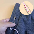 Miniatyrbild 2 av 5: Uppgraderad DIY Rep Trädare Clip Dragsko Trädare Verktygsset Rostfritt Stål Sömnadsögla Vändare Krokar med Spärr Enkla Rep Trädare Clips för Jackor