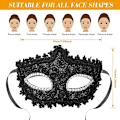 Miniatyrbild 2 av 5: Lady of Luck Metallmask Vacker Bekväm Delikat Passform Ansiktet Varg Kvinna Mask för Fest Karniv