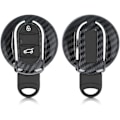 Miniatyrbilde 1 av 4: Bilnøkkeltilbehør Kompatibelt med Mini Smart Key 3-knappers - Svart