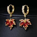 Miniatyrbillede 2 af 5: Efterårsøreringe Rhinestone Orange Øreringe Krystal Drop Efterårsøreringe Perfekt Smykke Maple Leaf Øreringe til KvinderTak