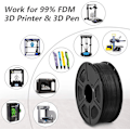 Miniatyrbillede 4 af 5: Filament 1,75 mm, ægte træfibre pænt viklet filament, 3D-printer træfilament, Dimensio Carbon Fiber