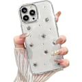 Miniatyrbild 1 av 5: Skal för iPhone 16 Pro Max, Bling Glitter 3D Stjärnor Mobilskal Sött Glittrigt Kristallklart Stjärna Estetisk Design Skal Slim Mjukt Tåligt TPU Transparent