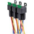 Miniatyrbillede 1 af 5: 3 stk. 12V Bilrelæ, 5-polet SPDT med 30A ATO/ATC Bladsikring