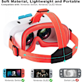 Miniatyrbild 2 av 6: Switch 3D VR-glasögon för Nintendo Switch/Switch OLED, med justerbar grad HD-lins White and Red