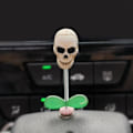 Miniatyrbillede 1 af 5: Halloween Bil Rystende Skalle Ornament, Rystende Halloween Skelet Bil Instrumentbræt Dekorationer, Halloween Skalle Bil Instrumentbræt