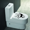 Miniatyrbilde 4 av 5: Smiley-klistremerke, morsomt veggklistremerke for toalett, baderom,