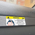 Miniatyrbillede 3 af 5: 5,1'' Sjov Bilsticker til Trusser Advarsel Kig Slap Mærkat