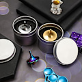 Miniatyrbillede 3 af 5: 3 Stykker Messing Metal Top Spinner Kinetisk Skrivebordslegetøj Spinner God Balance Skrivebordslegetøj til Teenagere Voksne Dræb Tid Lon