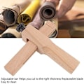 Pikkukuva 3 / 5: 180x41mm Puinen Käsi Nahka Nauha Muut Puutarhatyökalut Puunauhaleikkuri Vyöleikkuri Säädettävällä Tangolla Leikkaustyökalu
