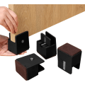 Miniatyrbillede 1 af 5: Justerbare seng- og møbelforhøjere med skruetvinge, 4 tommer Heavy Duty sofa borde stolforhøjere, Fit