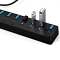 Miniatyrbillede 5 af 5: USB Hub Syv Port Switch HUB3.0 4 Port 3.0 Splitter