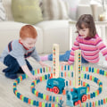 Miniatyrbilde 1 av 5: Domino elektrisk tog, 120 stykker barns elektrisk tog, automatisk domino legging tog med lys