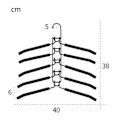 Miniatyrbillede 5 af 5: Pladsbesparende bøjler, 2-pak, 5-i-1 multifunktionel magisk metal H