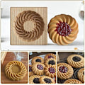 Miniatyrbillede 5 af 5: Træ Cookie Form og Biscuit Stemplet, 3D Prægning Værktøj til Bagning af Cookies, Personlig Håndpresset Design Cookie Pres