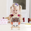 Pikkukuva 5 / 5: 20cmx20cm Pöllön String Art -setti askartelu Cupcake DIY Nail String Art -setti aikuisille lapsille aloittelijoille kiharrettu L