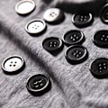 Miniatyrbilde 5 av 5: 60 stk. Svarte Knapper - 25mm Plast Resin Flatback Store 4 Hull DIY Håndverk Syknapper