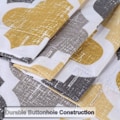 Miniatyrbillede 4 af 5: Stof Bruseforhæng, Geometrisk Firkløver Mønstret Moderne Poly-Bomuld Landlig Bruseforhæng til Badeværelse, Gul/Grøn