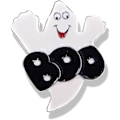 Pikkukuva 1 / 5: Emalin Boo Halloween -rintakoru naisten, tyttöjen ja miesten muotia varten - söpö haamu demoni pyöreä strassinen rintamerkit - rintamerkit - lapel-neulat